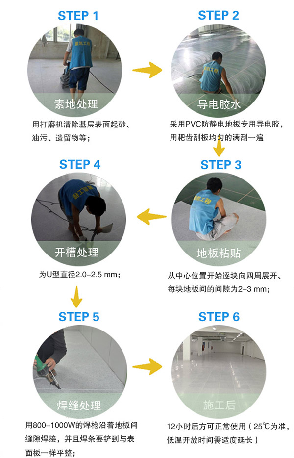 PVC地板施工 PVC地板施工