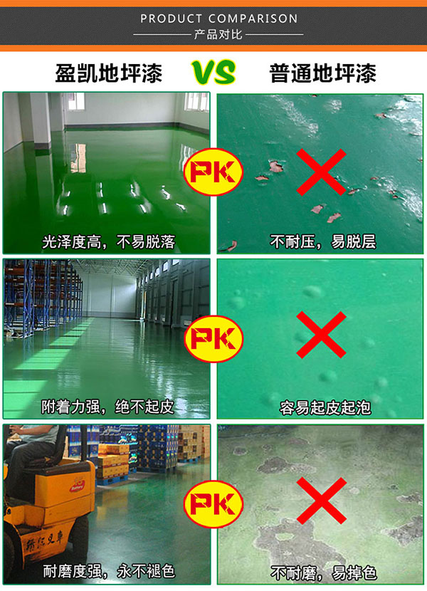 地坪漆對(duì)比